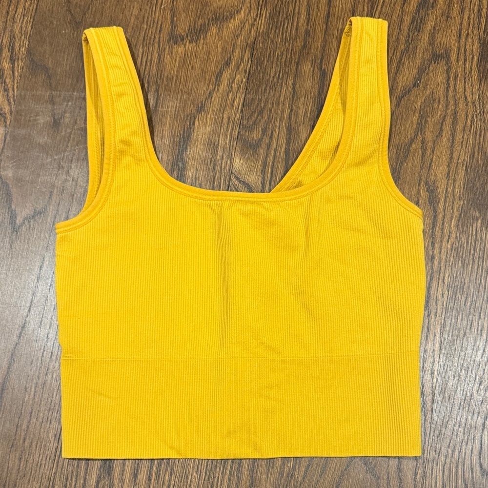 Athleta Vibrant Yellow Ribbed Tank Top